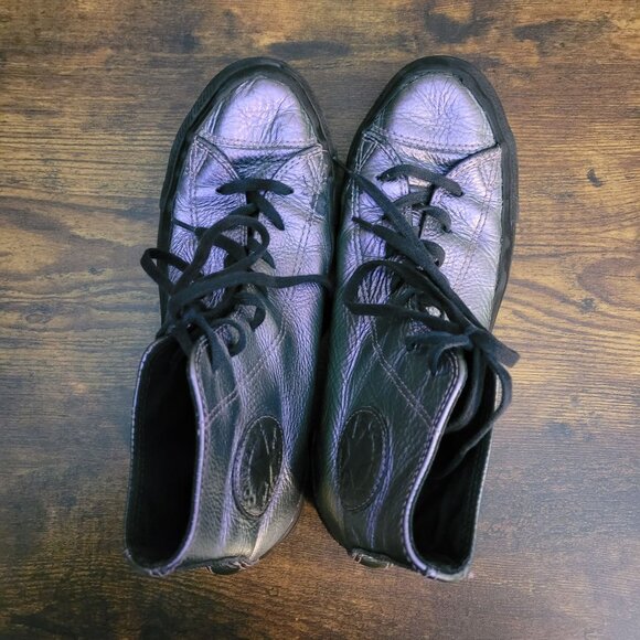 Converse CTAS Iridescent Metallic Violet Hi Sneakers Size 7 Streetwear - Picture 7 of 14